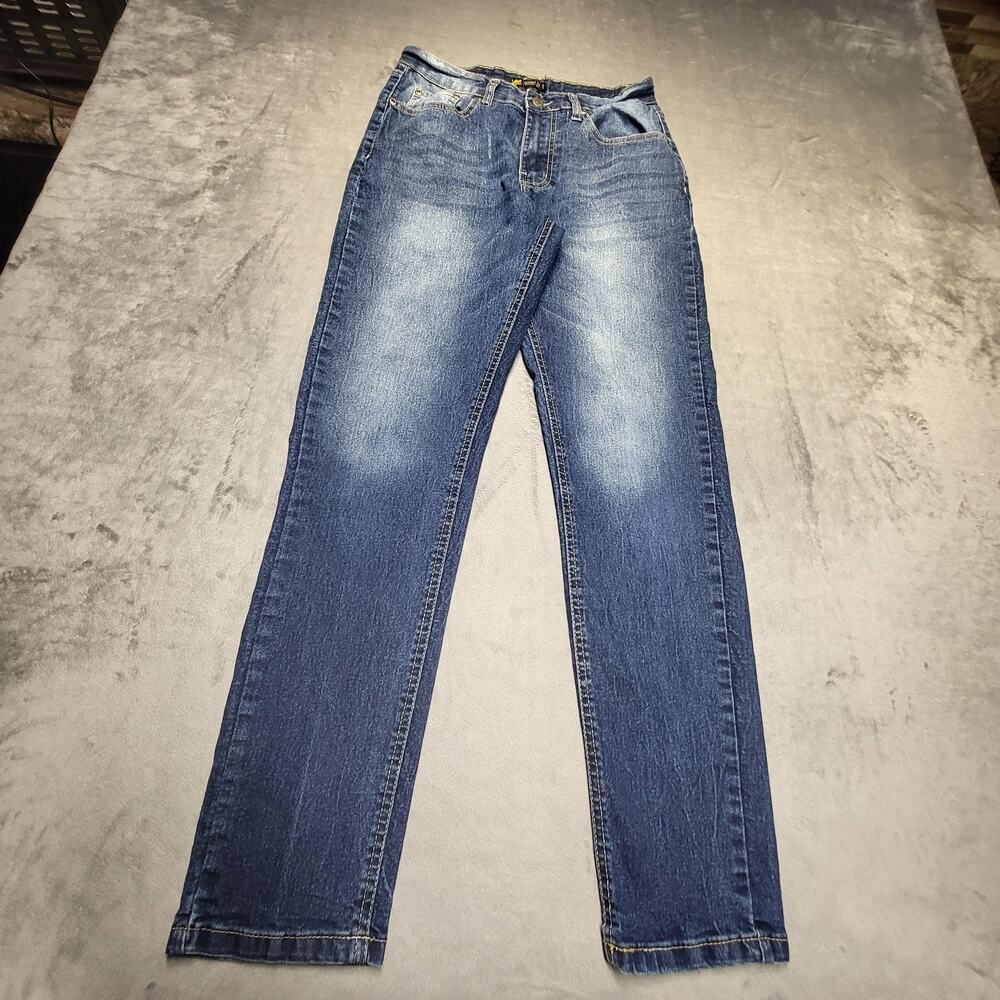 Lee Jeans Boys 16 Blue Skinny Extra-Slim Medium Wash Stretch 5-Pocket